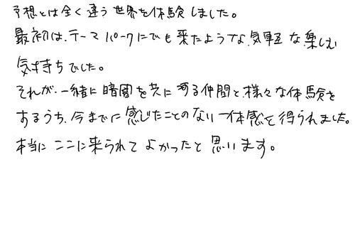 20代　女性　会社員　知人から知った。　是非薦めたい。