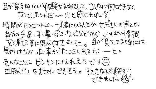 20代　女性　会社員　知人から知った。是非薦めたい。